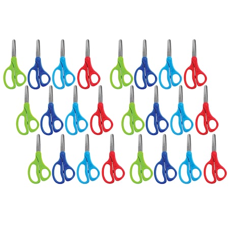 Maped Essentials Kids Scissors 5in, Blunt, Assorted Colors, PK24 480159
